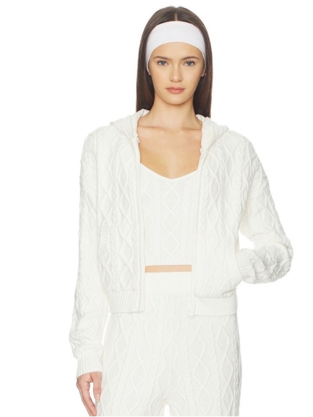 SKIMS NWOT Snow Bunny Shop Zip Up Hoodie Sweater - Ivory